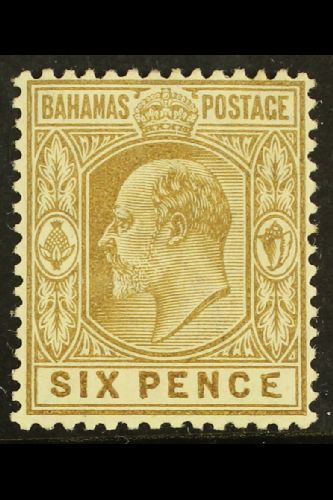 1911 6d Bistre-brown, Wmk Mult Crown CA, With MALFORMED "E" Variety, SG 74a, Lightly Hinged Mint. For More Images, Pleas - Autres & Non Classés