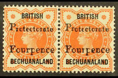 1889 4d On ½d Vermilion, SG 53, HORIZ PAIR Very Fine Mint. For More Images, Please Visit Http://www.sandafayre.com/itemd - Andere & Zonder Classificatie