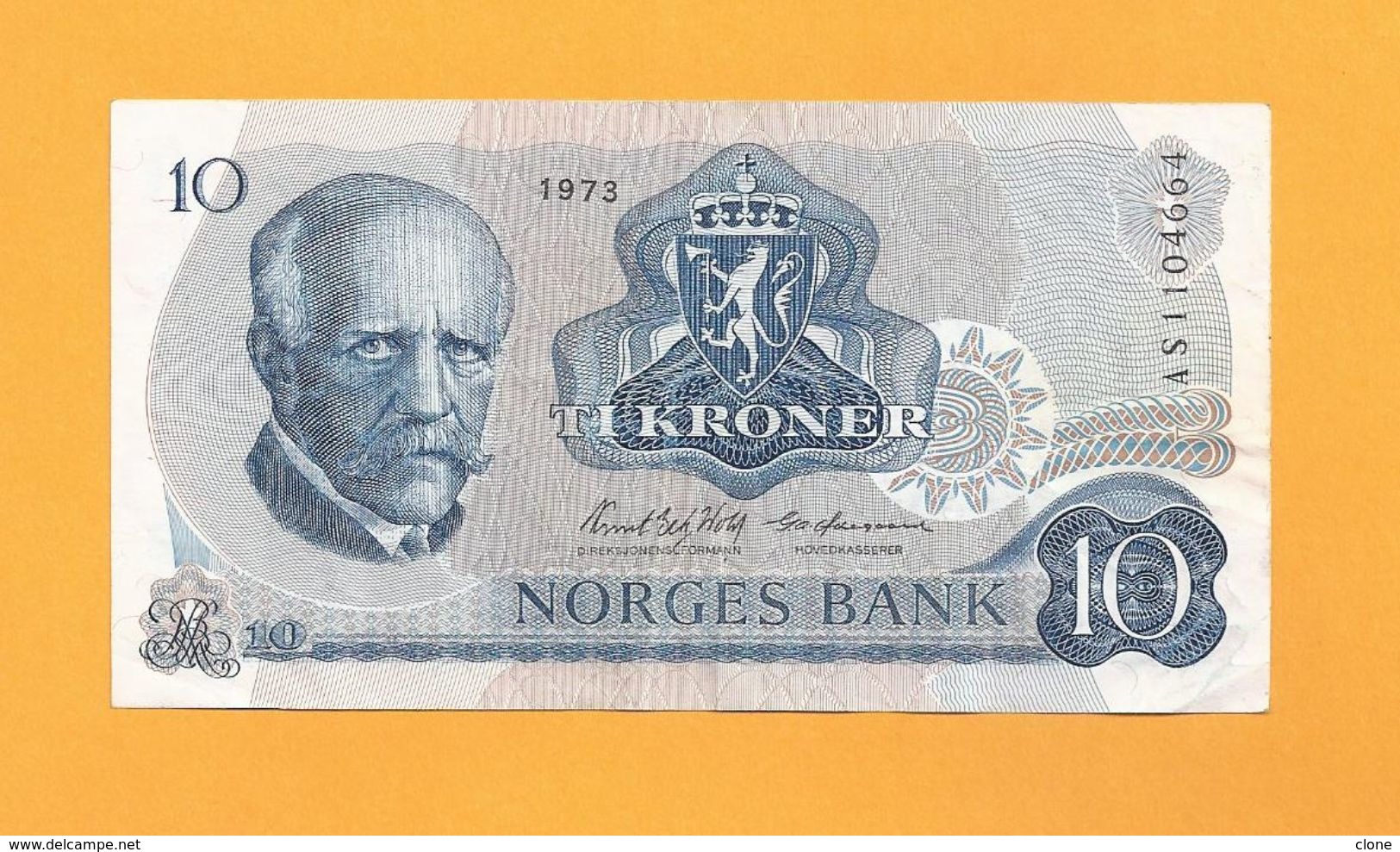 NORVEGE - 10 Kroner (1973). - Norvège