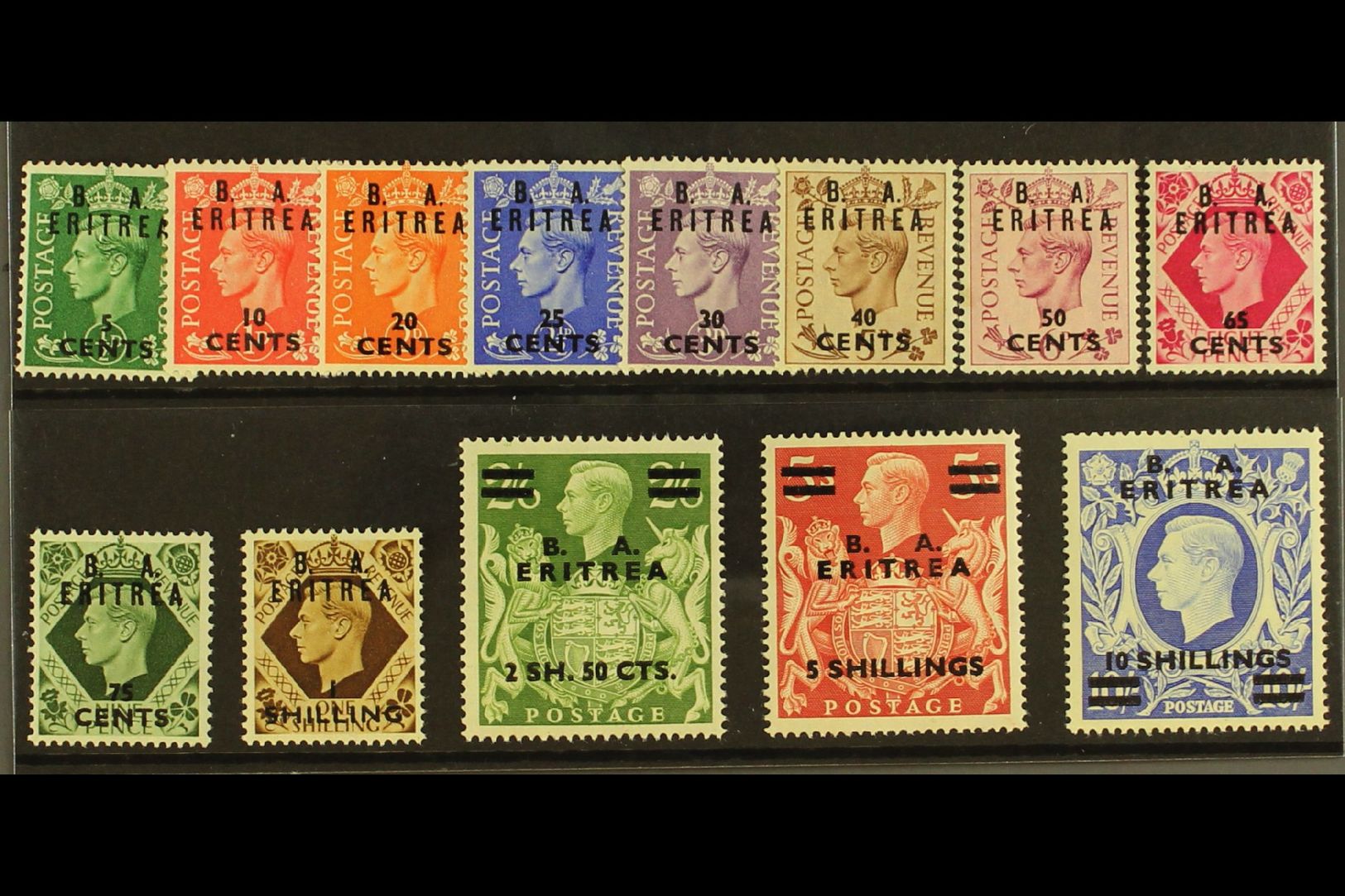 ERITREA 1950 "B. A. ERITREA" Complete Set, SG E13/25, Very Fine Mint, Most (including Top Three Values) Never Hinged. (1 - Italiaans Oost-Afrika