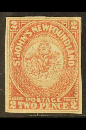 1862 2d Rose Lake, Deep Shades, SG 17, Very Fine Mint Og With Good Margins All Round. For More Images, Please Visit Http - Autres & Non Classés