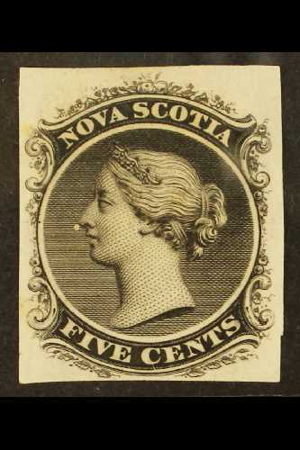 1860 5c Black Plate Proof On India, Uni 10TC, Very Fine With Clear Margins All Round. For More Images, Please Visit Http - Other & Unclassified