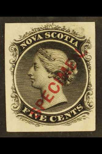 1860 5c Black Plate Proof On India, Diagonally Ovptd "Specimen", Uni 10TCiii, Very Fine With Clear Margins All Round. Fo - Other & Unclassified