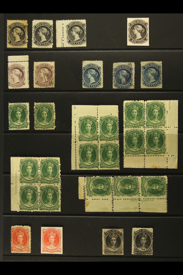 1860-63 Mint And Used Range Covering All Values. Note 1c Black Imperf Proof On Card; 5c Blue Mint (couple Of Tone Spots) - Other & Unclassified