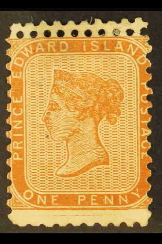 1862 1d Brown Orange, Perf 11, SG 6, Mis-perforated Stamp Showing A Double Row Of Perfs At Top. For More Images, Please  - Other & Unclassified