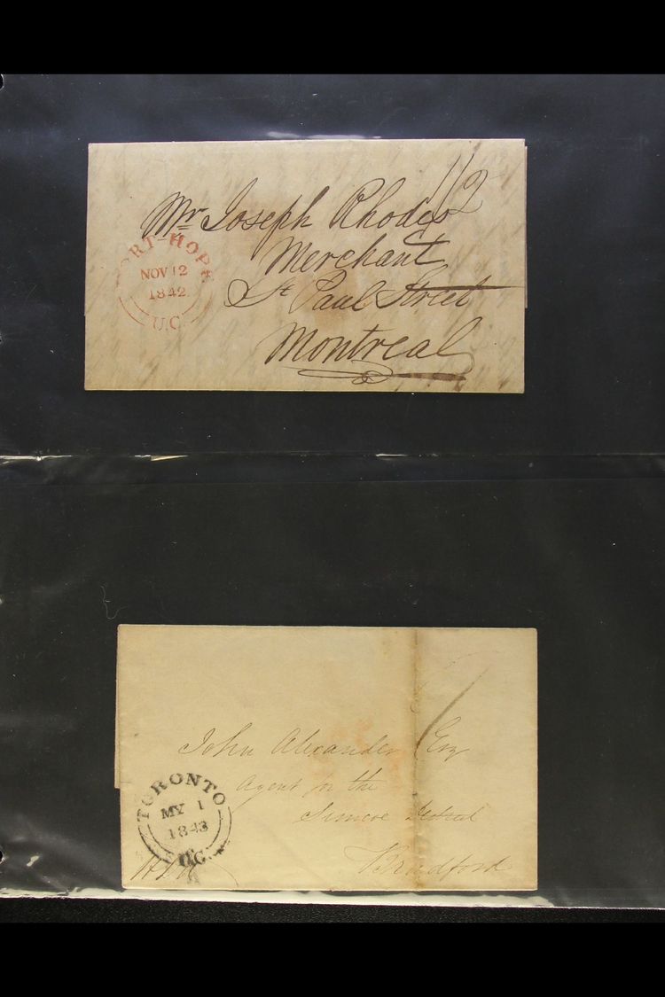 1842-1870 COVERS. An Interesting Collection Of Stampless Covers & Entire Letters, Bearing Various Rate Handstamps & Manu - Andere & Zonder Classificatie