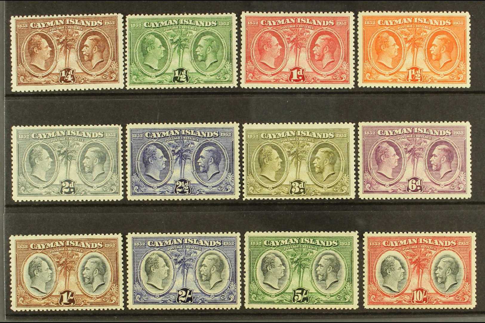 1932 Centenary Complete Set, SG 84/95, Very Fine Mint, Fresh. (12 Stamps) For More Images, Please Visit Http://www.sanda - Iles Caïmans