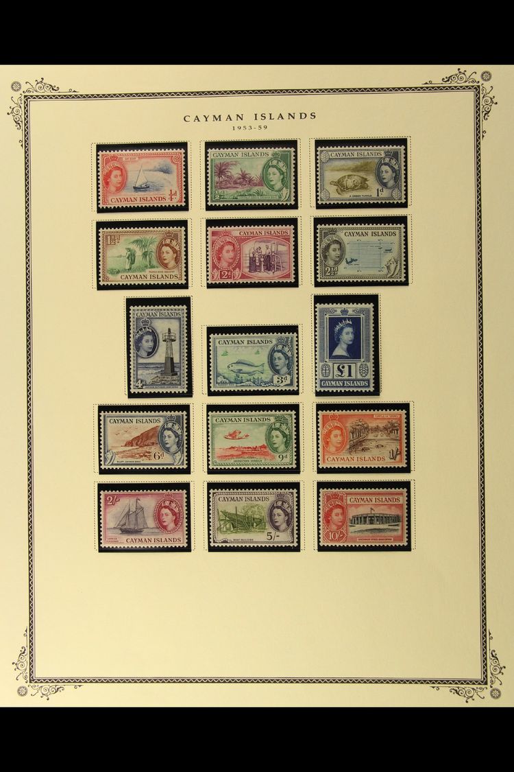 1937-1974 VERY FINE MINT COLLECTION On Album Pages, Lovely Fresh Condition, The QEII Chiefly Never Hinged. Note 1938-48  - Cayman Islands