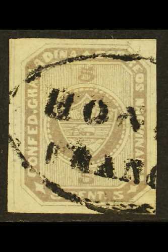 1860 5c Grey-lilac Granadine Confederation (SG 8b, Scott 10), Very Fin Used, Four Large Margins, Fresh. For More Images, - Colombia