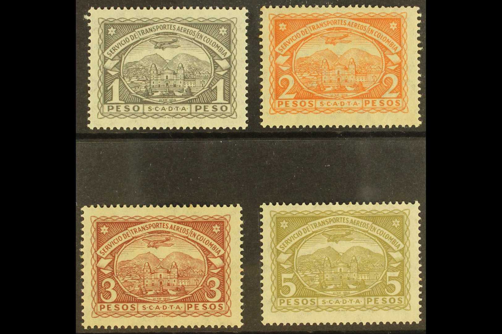 PRIVATE AIRS - SCADTA 1923-28 Top Values, 1p To 5p (SG 46/49, Sc C47/50), Never Hinged Mint. Lovely! (4 Stamps) For More - Colombie