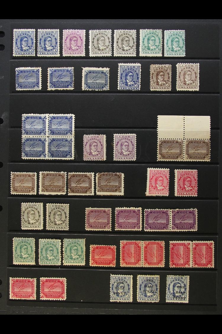 1893-1900 "QUEEN AND WHITE TERN" TYPES An Attractive Fresh Mint Collection Which Includes 1893-1900 (perf 12 X 11½) 1d B - Cook