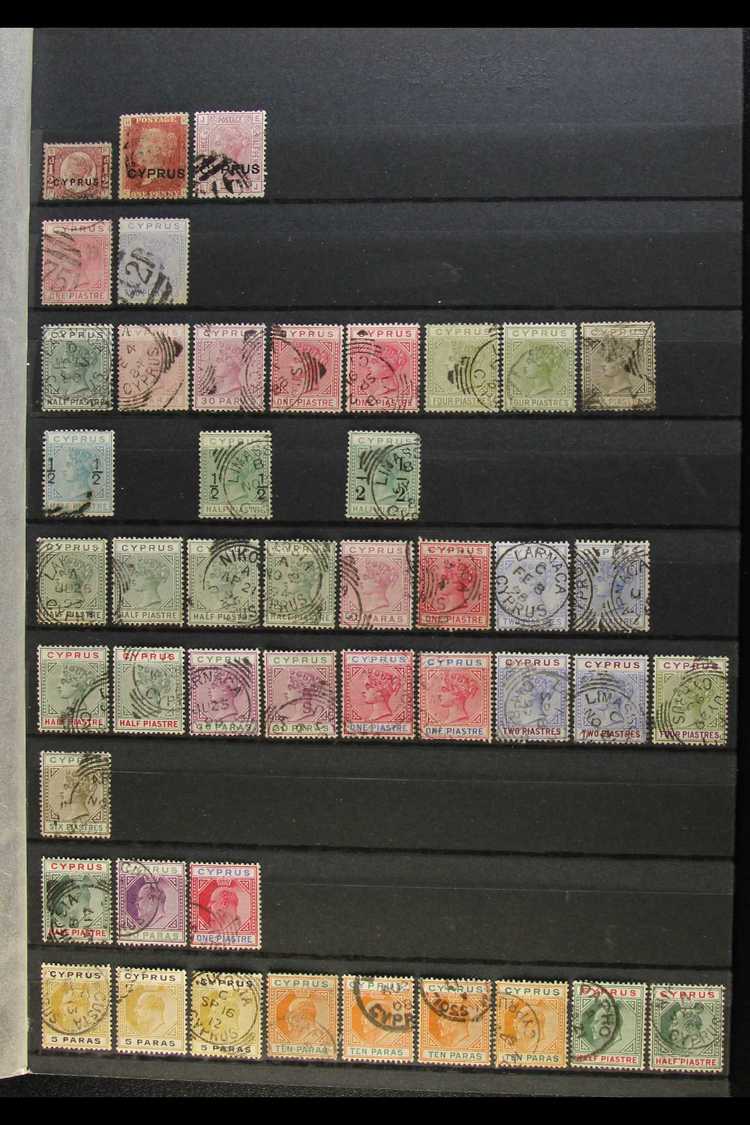 1880-1935 FINE USED COLLECTION With Postmarks Interest Inc Railway Cancels On Stock Pages, Inc 1880 ½d, 1d & 2½d Opts, 1 - Autres & Non Classés