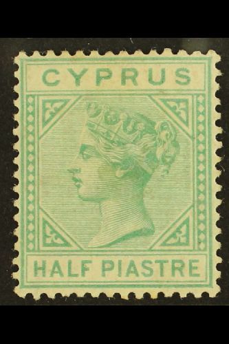1881 ½pi Emerald-green, Wmk Crown CC, SG 11, Fine Mint. For More Images, Please Visit Http://www.sandafayre.com/itemdeta - Autres & Non Classés