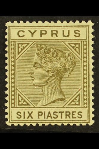 1882-86 6pi Olive-grey, Die I, Watermark Crown CA, SG 21, Fine Mint. For More Images, Please Visit Http://www.sandafayre - Sonstige & Ohne Zuordnung