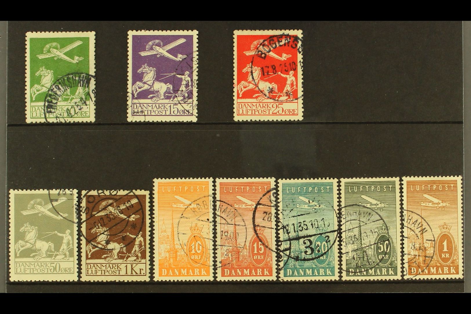 1925-34 USED AIR POST COLLECTION A Complete Range Including 1925 Set (Mi 143/45), 1929 Set (Mi 180/81) & 1934 Set (Mi 21 - Other & Unclassified