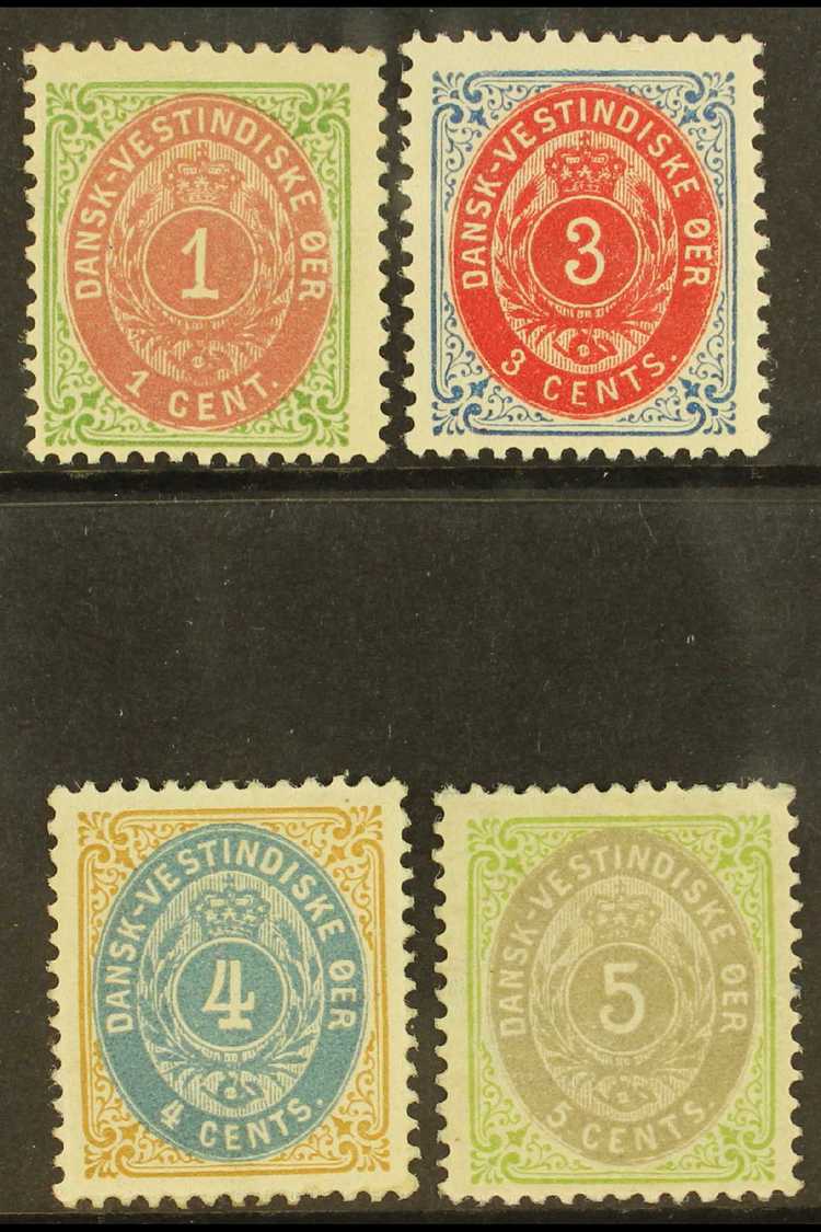 1896-1902 Perf 12½ 1c, 3c, 4c And 5c, SG 31/34, Very Fine Mint. (4) For More Images, Please Visit Http://www.sandafayre. - Danish West Indies