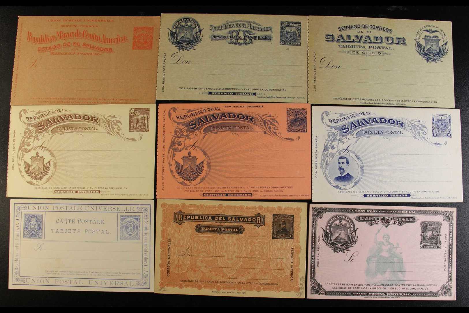 1882-1912 POSTAL STATIONERY Unused Range Of POSTCARDS & REPLY CARDS With A Strong Range Of Issued Types & Denominations, - El Salvador