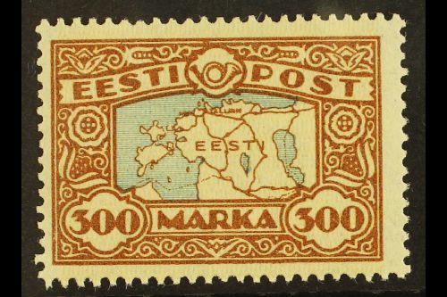 1923-23 300m Blue & Brown Map (SG 43a, Michel 54), Never Hinged Mint, Fresh. For More Images, Please Visit Http://www.sa - Estonia