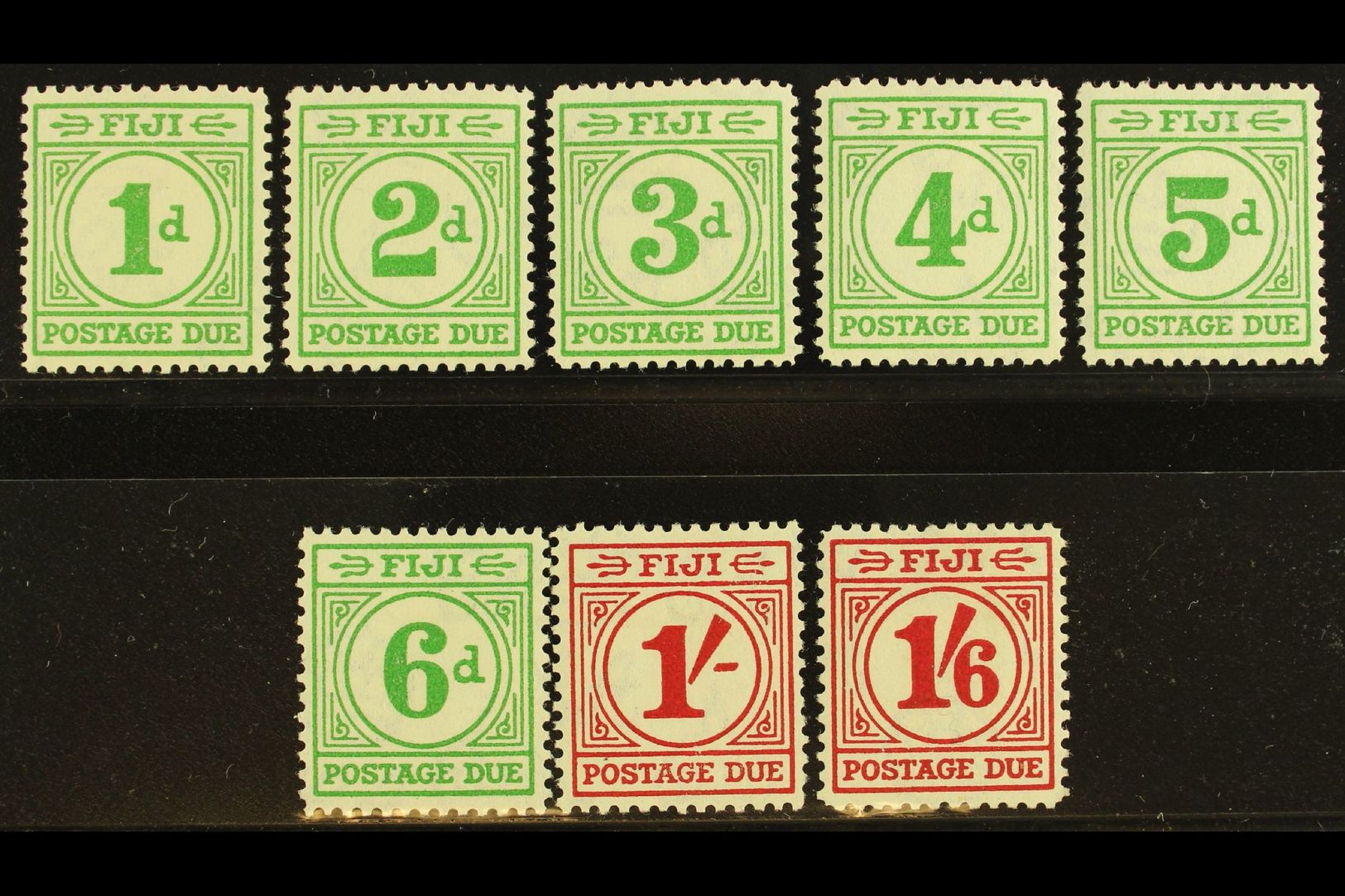 POSTAGE DUES 1940 Complete Set, SG D11/18, Fine Mint, Very Fresh. (8 Stamps) For More Images, Please Visit Http://www.sa - Fidschi-Inseln (...-1970)