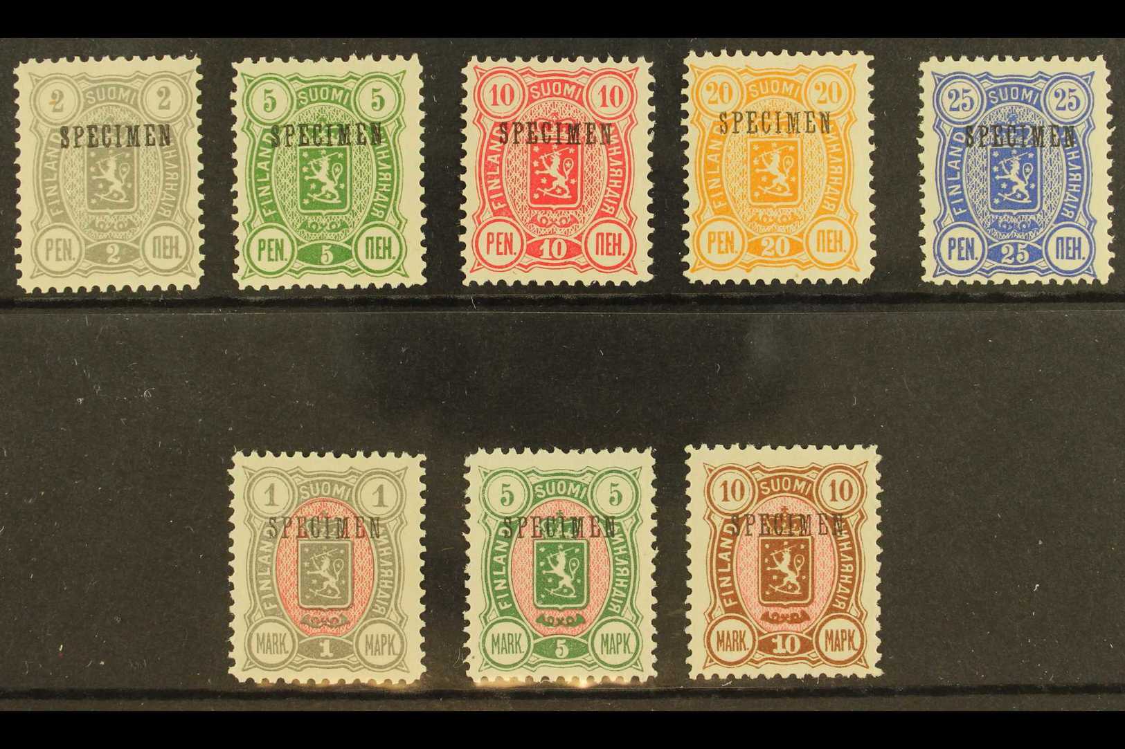 1889-94 Perf 12½ Complete Set With "SPECIMEN" Overprints, As SG 108-23, Michel 27/34 A, Fine Never Hinged Mint, Fresh &  - Autres & Non Classés