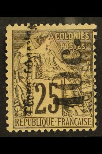 CONGO 1891 10c On 25c, Small "O", Reading Upwards, Yv 7c, Fine Mint Showing Partial Doubling To Congo Francais. For More - Autres & Non Classés