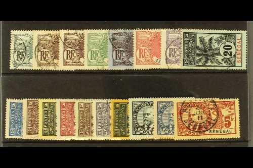 SENEGAL 1906 Palm & Faidherbe Set Complete, Yv 30/46, Fine To Very Fine Used. (18 Stamps) For More Images, Please Visit  - Autres & Non Classés