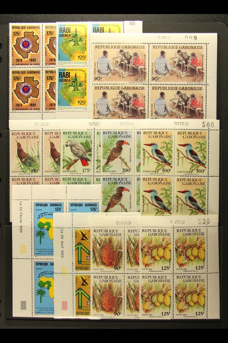 1989 NEVER HINGED MINT BLOCKS OF 4 A Complete Run & Virtually Complete For The Year, Mostly As Corner Date Blocks Of 4,  - Other & Unclassified