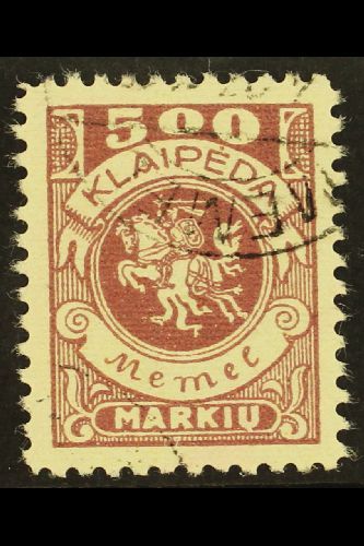 LITHUANIAN OCCUPATION 1923 (12 April) 500m Purple (Mi 149, SG 26) Very Fine Cds Used. For More Images, Please Visit Http - Autres & Non Classés