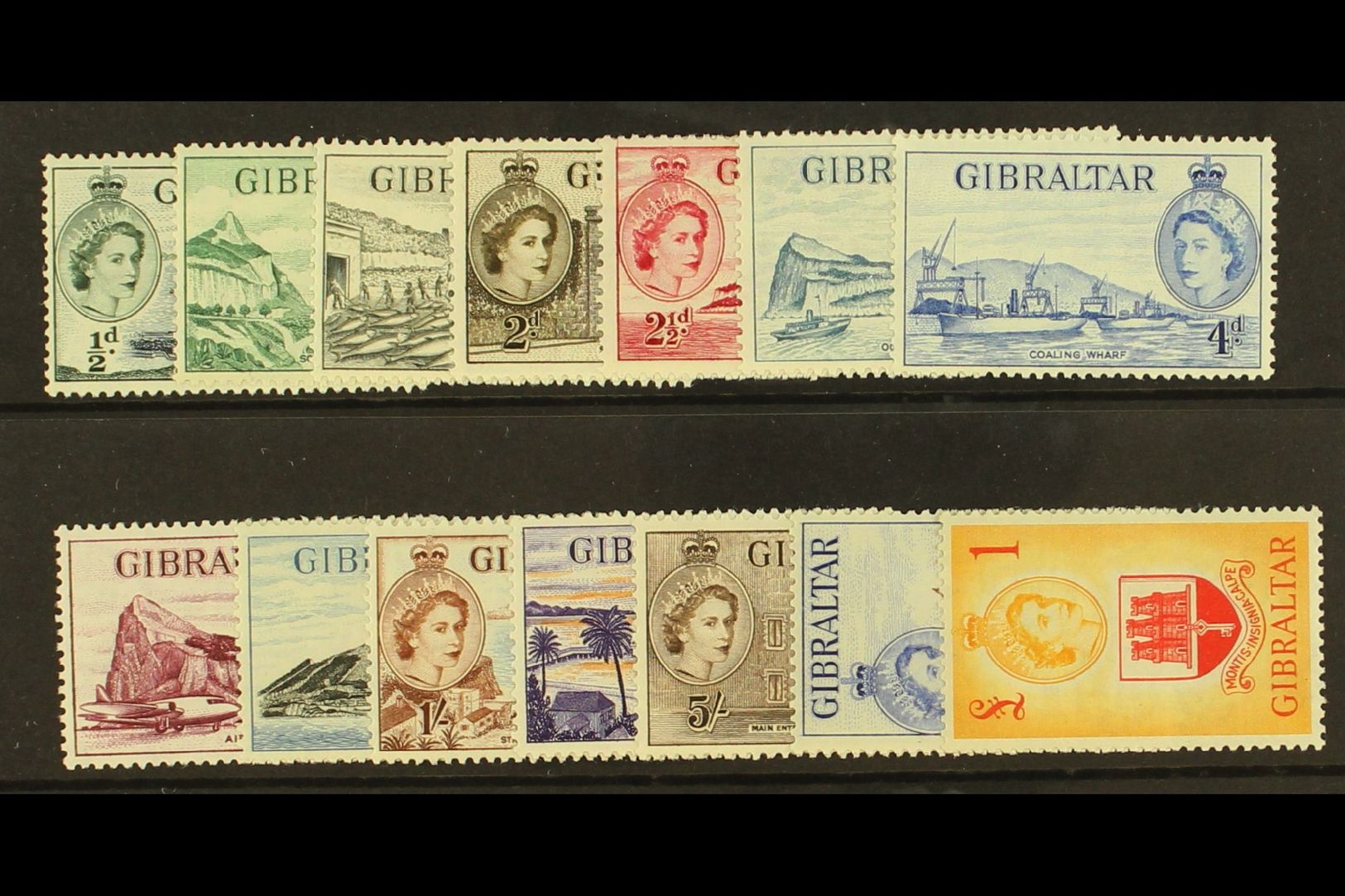 1953 QEII Pictorial Set Complete, SG 145/58, Very Fine And Fresh Mint. (14 Stamps) For More Images, Please Visit Http:// - Gibraltar