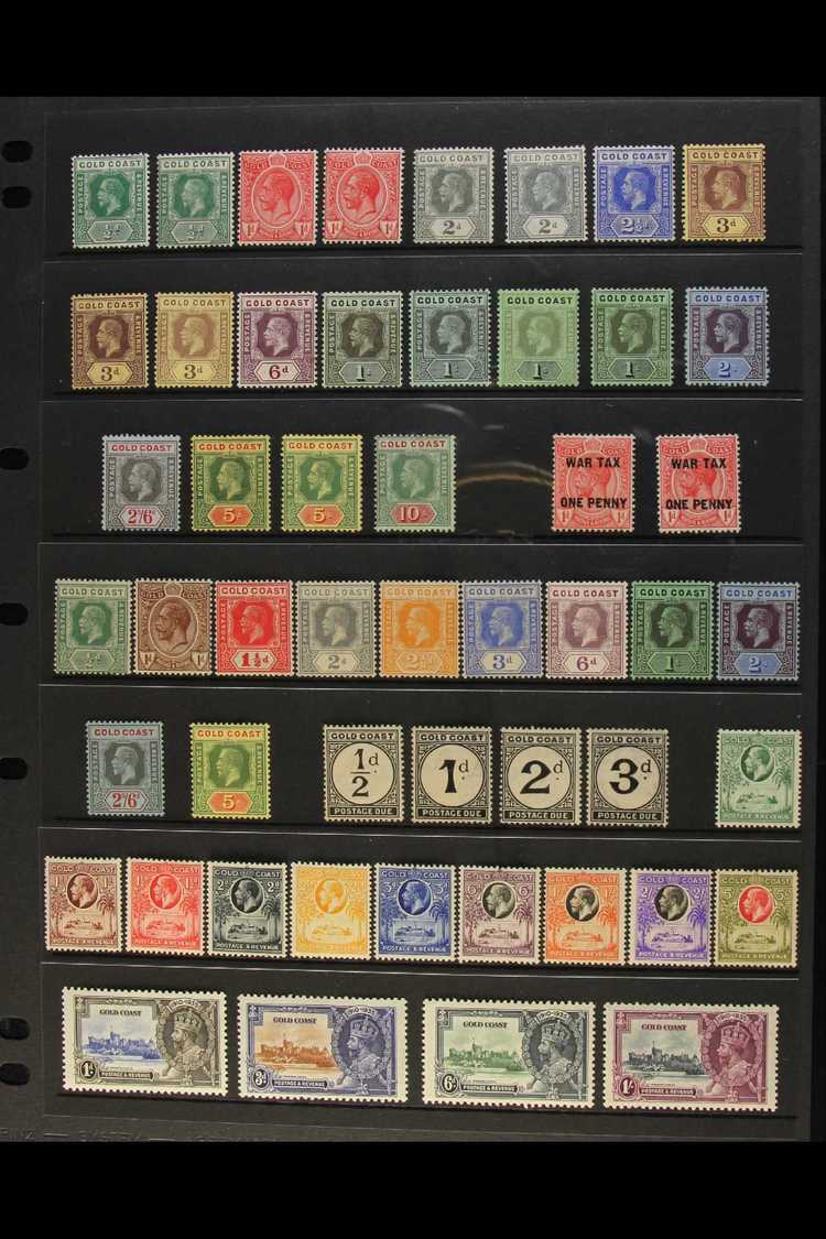 1913-1936 ALL DIFFERENT MINT KGV COLLECTION. A Colourful Mint Selection Presented On A Stock Page That Includes 1913-21  - Gold Coast (...-1957)