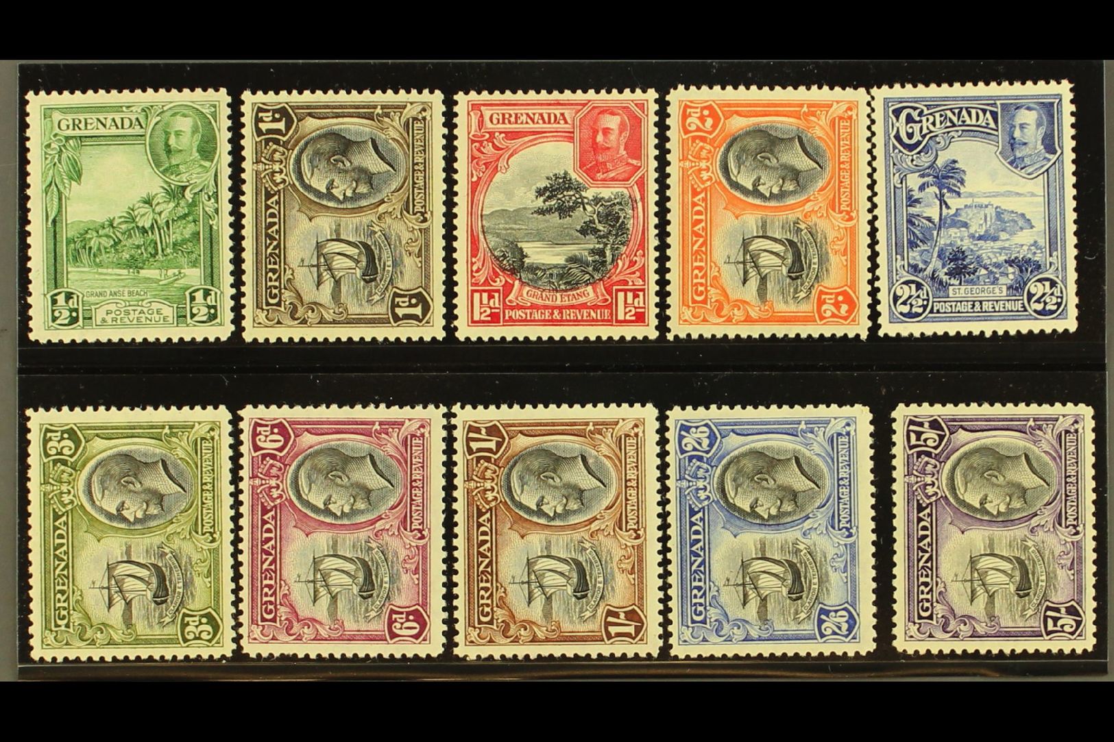 1934-36 Pictorials Complete Set, SG 135/44, Fine Mint, Fresh. (10 Stamps) For More Images, Please Visit Http://www.sanda - Grenada (...-1974)