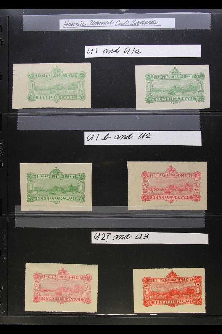 1884 - 1897 POSTAL STATIONERY INTERESTING COLLECTION Of Chiefly Used Items Sent Locally Or Uprated With US Stamps To Var - Hawaii