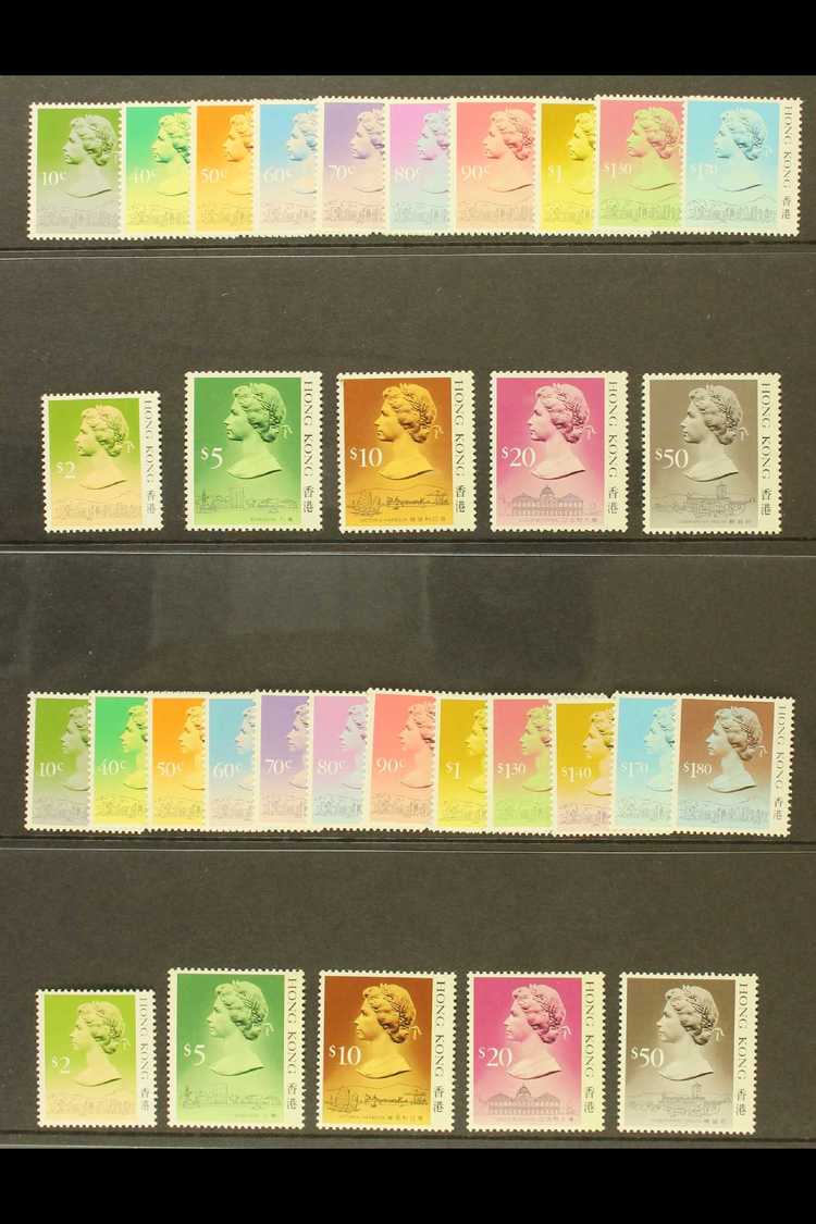 1987-88 Definitive Sets Both Types (with Heavy Shading And Light Shading) Complete, SG 538A/552A And 538B/552B, Never Hi - Other & Unclassified