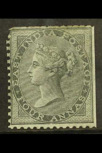 1855 4a Black On Blued Paper, SG 35, Unused. Trimmed To 2 Sides & Other Faults, Cat £1000. For More Images, Please Visit - Andere & Zonder Classificatie