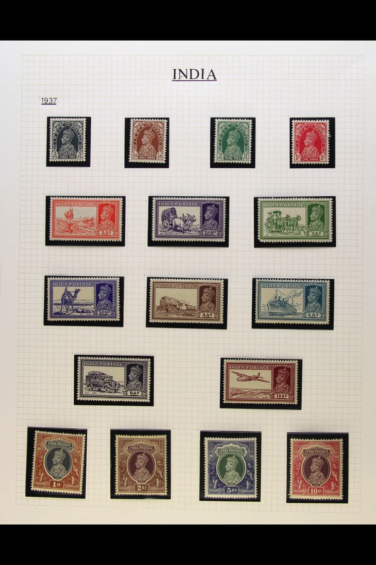 1937-52 KGVI  MINT COLLECTION Presented In Mounts On Pages, Inc 1937-40 Set To 10r, 1940-43 Set, 1946 Victory Set & 1949 - Autres & Non Classés