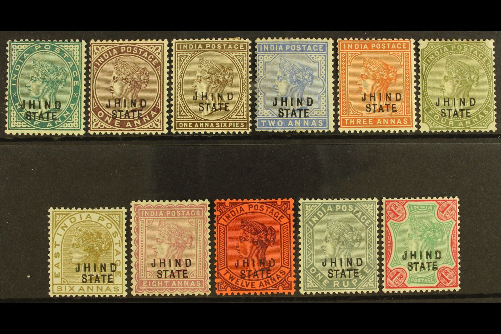 JIND 1886-99 Set To Both 1R, SG 17/32, Fine Mint. (11 Stamps) For More Images, Please Visit Http://www.sandafayre.com/it - Andere & Zonder Classificatie