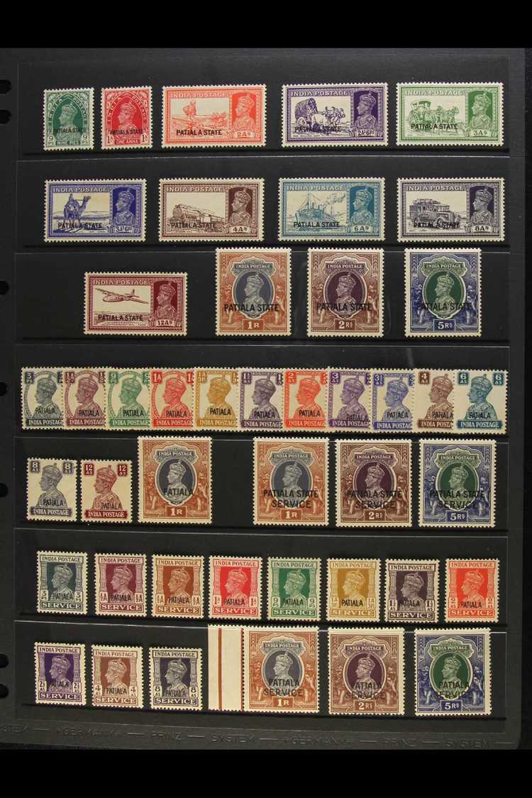 PATIALA 1937-44 KGVI MINT COLLECTION Presented On A Stock Page. Includes 1937-38 Range With Most Values To 5r, 1941-46 ( - Other & Unclassified