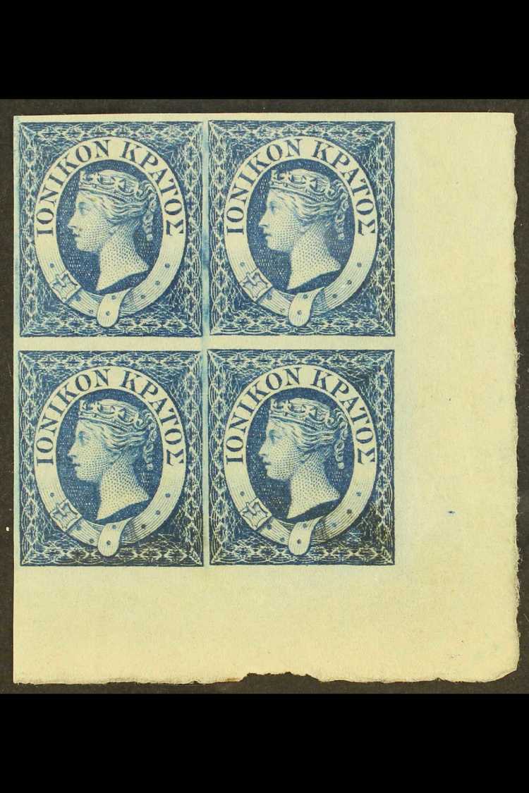 1859 (1d) Blue, SG 2, Superb Mint Corner Block Of 4. For More Images, Please Visit Http://www.sandafayre.com/itemdetails - Ionische Eilanden