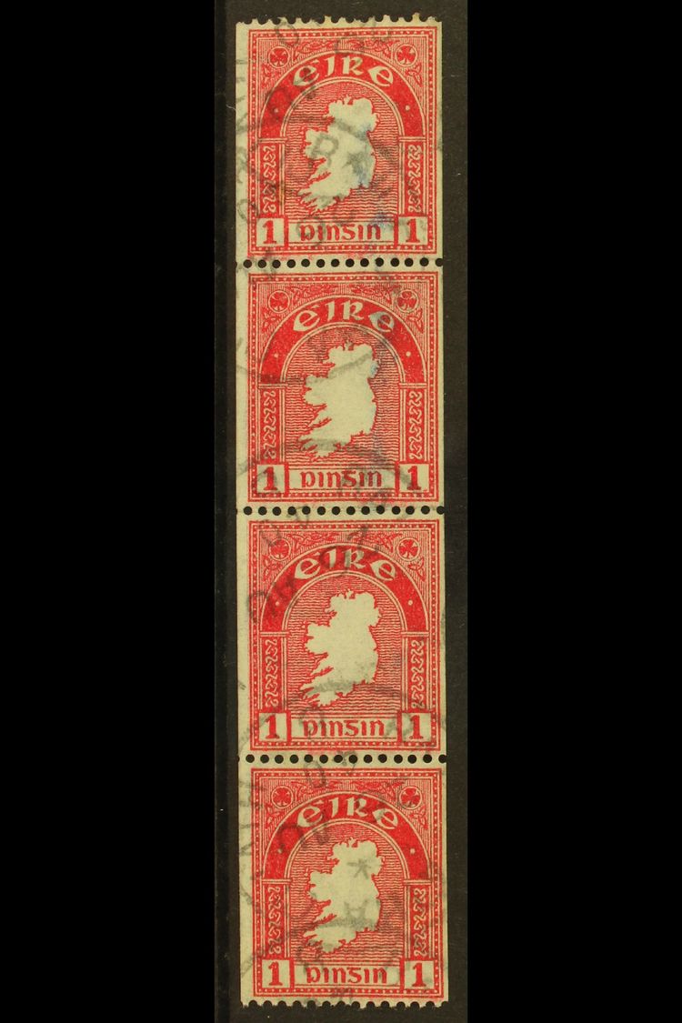 1940 COIL STAMP 1d Carmine, Perf 14 X Imperf, SG 112b, Fine Cds Used Strip Of Four. For More Images, Please Visit Http:/ - Autres & Non Classés