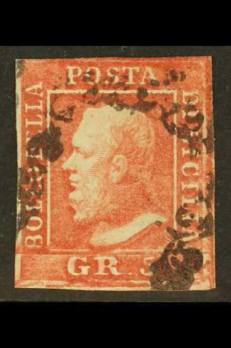 SICILY 1859 5gr Carmine, Sass 9a, Signed As Such By Sorani, Very Fine Used . Cat €1100 (£825) For More Images, Please Vi - Unclassified