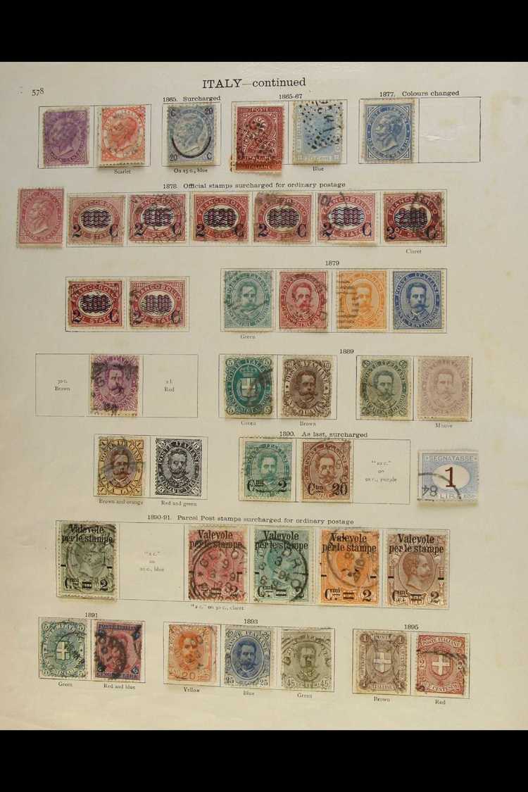 1863-1936 OLD COLLECTION On Leaves, Mint & Used Mostly All Different Stamps, Inc 1863-77 To 2L Used, 1878 Surcharges Set - Non Classés