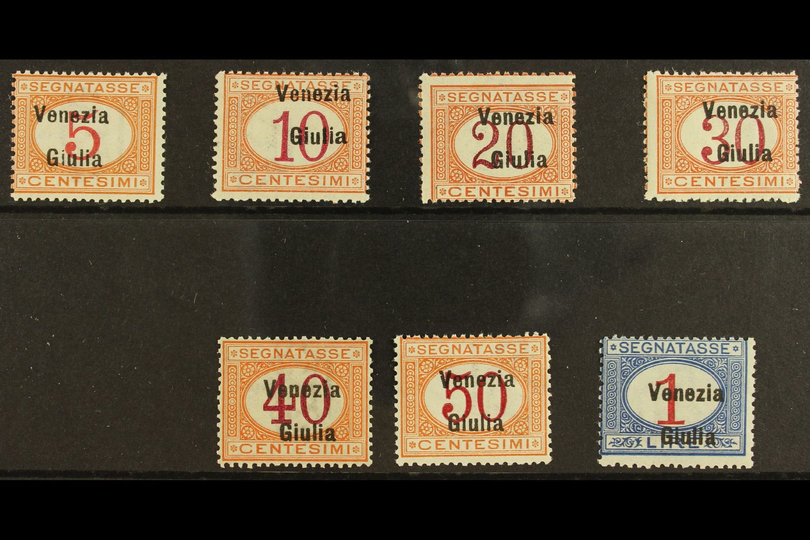 VENEZIA GIULIA POSTAGE DUES 1918 Overprint Set Complete, Sass S4, Very Fine Never Hinged Mint. Cat €2500 (£1900) Rare Se - Unclassified