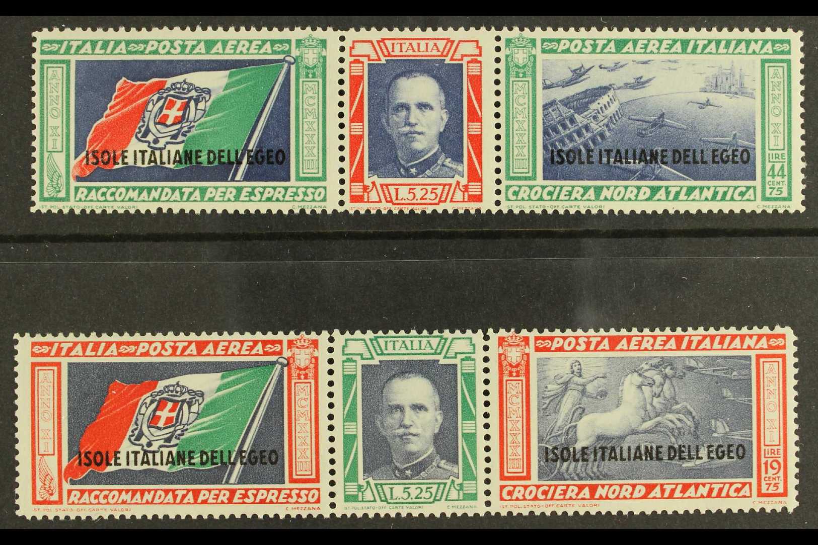 AEGEAN ISLANDS 1933 Balbo Air Cruise Pair, Sass S32, Superb Never Hinged Mint. (2 Stamps) For More Images, Please Visit  - Autres & Non Classés