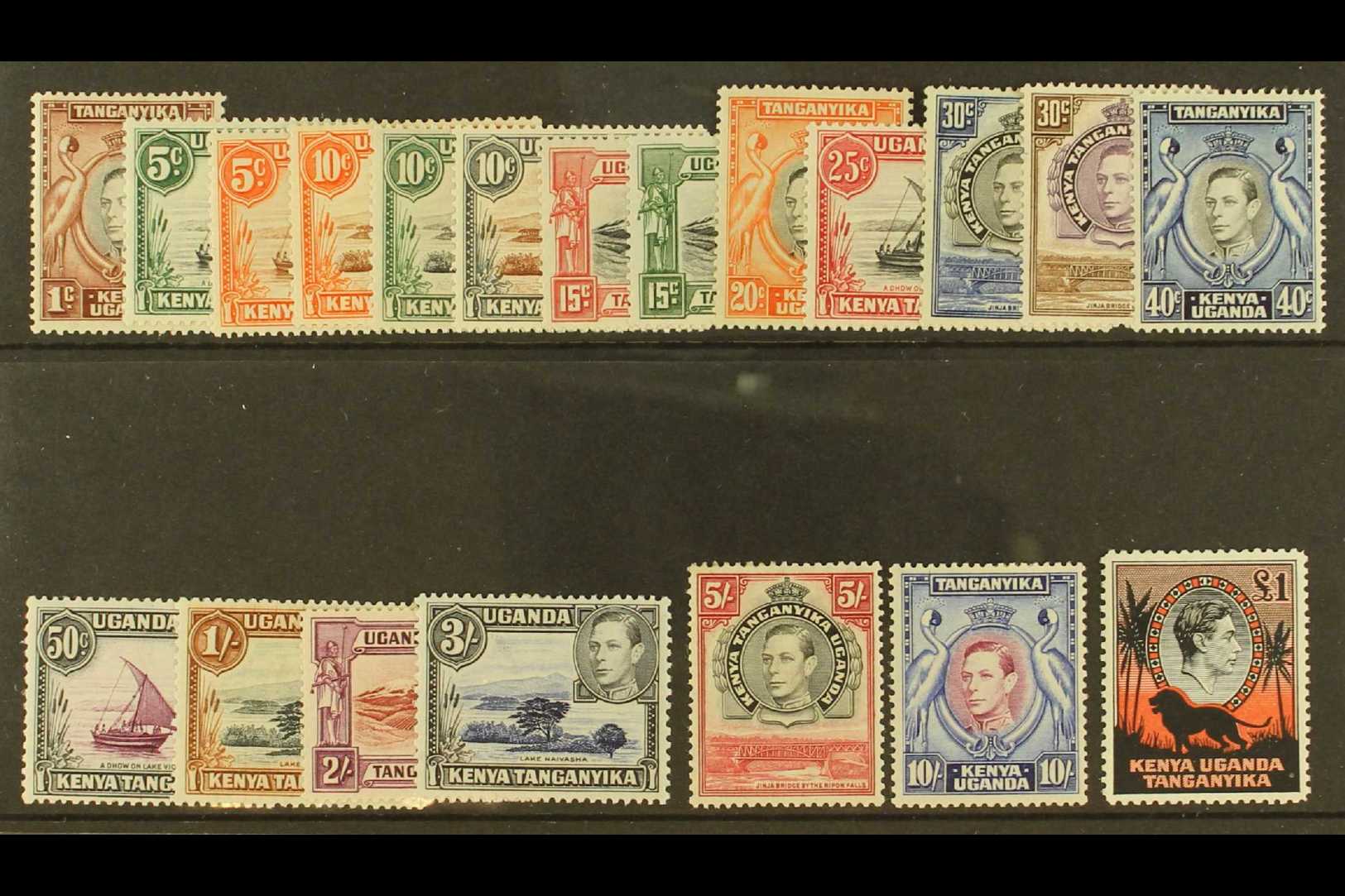 1938-54 Complete Definitive Set, SG 131/150b, Fine Mint, Includes Several Of The Better Perf E.g. 5s And 10s. (20 Stamps - Vide