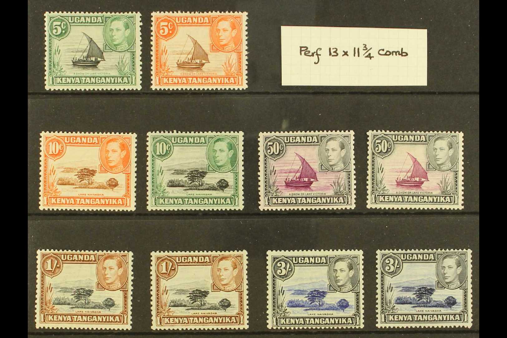 1938-54 PERF 13 X 11¾ FINE MINT An Attractive Group That Includes 5c (both Colours), 10c (both Colours), 50c X2 Differen - Vide