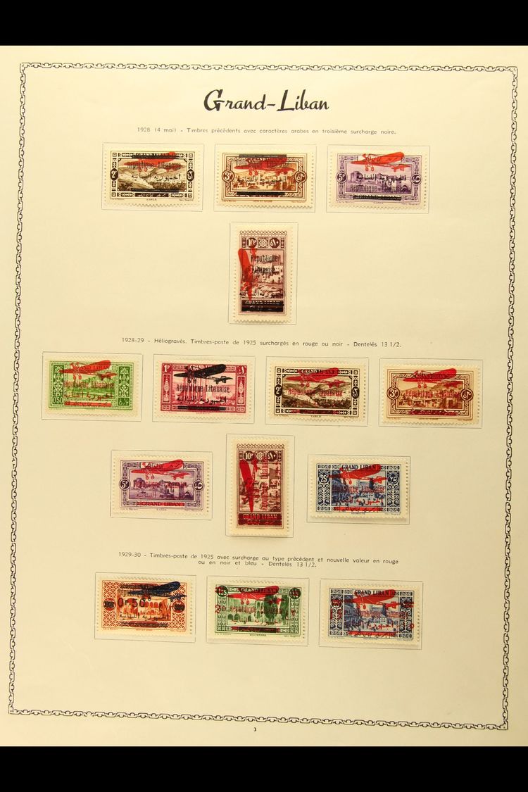 1924-42 FINE MINT AIR POST STAMPS COLLECTION An Almost Complete Collection On Lovely Printed Album Pages, Complete From  - Libanon