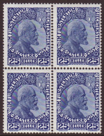 1912 25h Blue On Surfaced Paper, Michel 3x, Superb NEVER HINGED MINT BLOCK OF FOUR.  Signed Sorani. For More Images, Ple - Autres & Non Classés