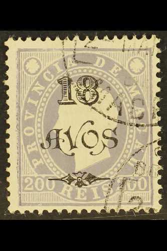 1902 18a On 200r Lavender, Perf 13½, SG 159, Superb Used. For More Images, Please Visit Http://www.sandafayre.com/itemde - Other & Unclassified