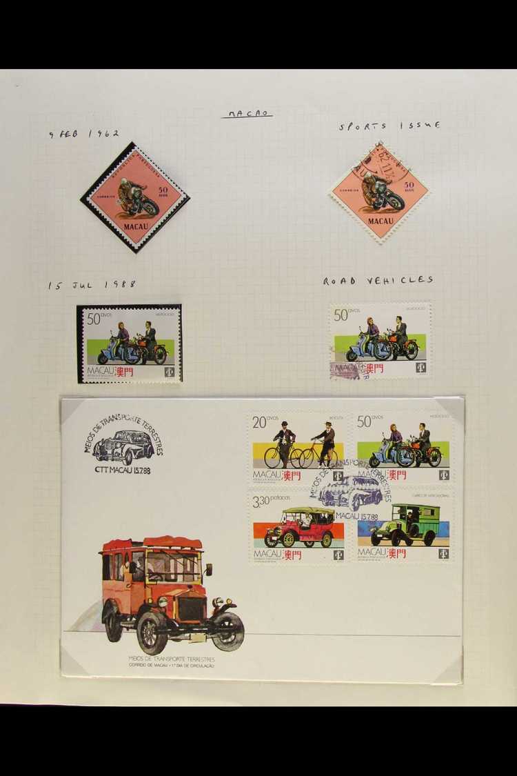 1962-2013 MOTORCYCLE TOPICAL COLLECTION A Most Interesting Topical Collection With Stamps Inc Commercial Covers, First D - Other & Unclassified