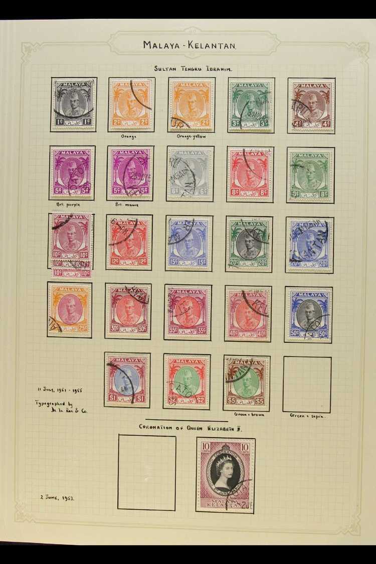 KELANTAN 1951-65 VERY FINE USED Collection Presented On Album Pages, Inc 1951-55 Definitive Set, 1957-63 Pictorial Set P - Other & Unclassified